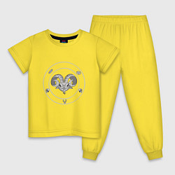 Пижама хлопковая детская CH Devil, цвет: желтый