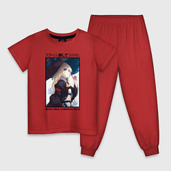 Пижама хлопковая детская Убивая слизней 300 лет Адзуса, цвет: красный