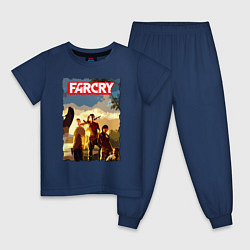 Пижама хлопковая детская FARCRY TROPIC 3, цвет: тёмно-синий