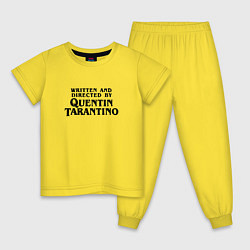 Пижама хлопковая детская Quentin Tarantino, цвет: желтый
