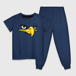 Пижама хлопковая детская Орёл, цвет: тёмно-синий