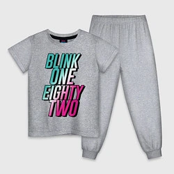 Пижама хлопковая детская BLINK 182, цвет: меланж
