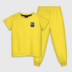 Пижама хлопковая детская Герб города Тленск, цвет: желтый