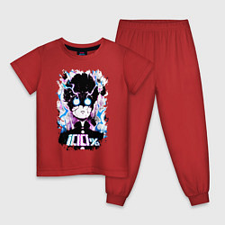 Пижама хлопковая детская Моб Психо 100, цвет: красный