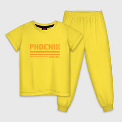 Пижама хлопковая детская Phoenix Basketball, цвет: желтый