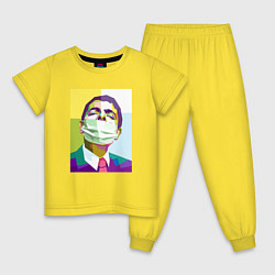 Пижама хлопковая детская Мистер Бин, цвет: желтый