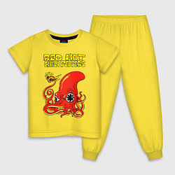 Пижама хлопковая детская RED HOT CHILI PEPPERS, цвет: желтый