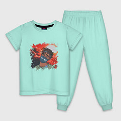 Пижама хлопковая детская Listhrop Scarlxrd Z, цвет: мятный