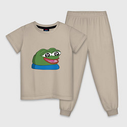 Пижама хлопковая детская Pepe happy Пепе хеппи, цвет: миндальный