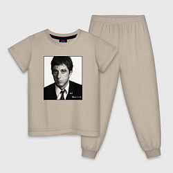 Пижама хлопковая детская Аль Пачино Al Pacino, цвет: миндальный
