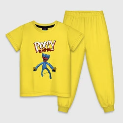 Пижама хлопковая детская Poppy Playtime: Monster Huggy, цвет: желтый