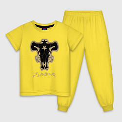 Пижама хлопковая детская Черный Бык, цвет: желтый