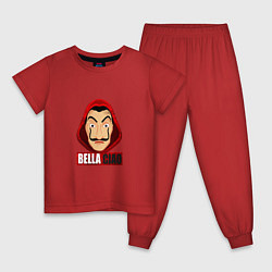 Пижама хлопковая детская Белла Чао, цвет: красный