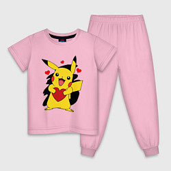 Детская пижама ПИКАЧУ И СЕРДЕЧКО POKENON PIKACHU LOVE