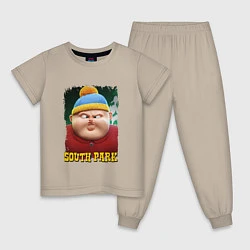 Пижама хлопковая детская Eric Cartman 3D South Park, цвет: миндальный