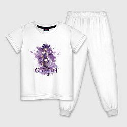Пижама хлопковая детская Лиза Lisa Genshin Impact, цвет: белый