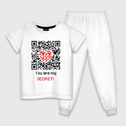 Пижама хлопковая детская QR-Love, цвет: белый