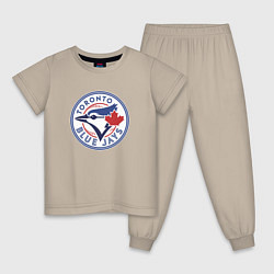 Пижама хлопковая детская Toronto Blue Jays, цвет: миндальный