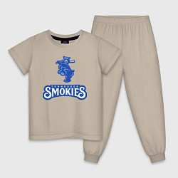Пижама хлопковая детская Tennessee smokies - baseball team, цвет: миндальный