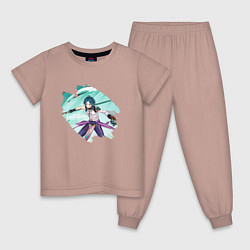 Пижама хлопковая детская СЯО ГЕНШИН ИМПАКТ GENSHIN IMPACT, цвет: пыльно-розовый