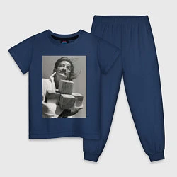 Пижама хлопковая детская Salvador Dali & cross, цвет: тёмно-синий