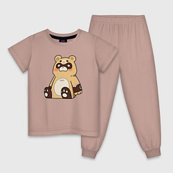Пижама хлопковая детская БОГ ОЧАГА ГОБА, цвет: пыльно-розовый