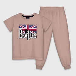 Пижама хлопковая детская The Beatles Great Britain Битлз, цвет: пыльно-розовый