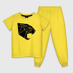 Пижама хлопковая детская Triangle pantera, цвет: желтый