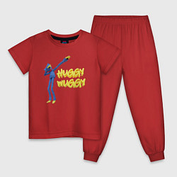 Пижама хлопковая детская Хаги ваги Huggy Wuggy Poppy Playtime, цвет: красный