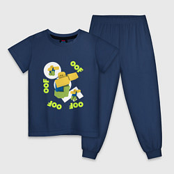 Пижама хлопковая детская Roblox 2022, цвет: тёмно-синий