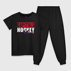 Пижама хлопковая детская Вашингтон Кэпиталз НХЛ, цвет: черный