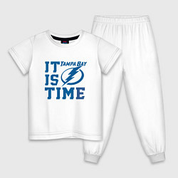 Пижама хлопковая детская Tampa Bay Lightning Тампа Бэй Лайтнинг, цвет: белый