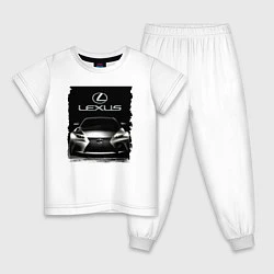 Пижама хлопковая детская Lexus - этим всё сказано!, цвет: белый