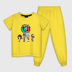 Пижама хлопковая детская Toca Life World 3, цвет: желтый