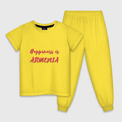 Пижама хлопковая детская Счастье - Армения, цвет: желтый
