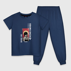 Пижама хлопковая детская Osamu Dazai bless, цвет: тёмно-синий