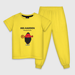Пижама хлопковая детская Мистер Харден, цвет: желтый