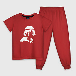Пижама хлопковая детская Красавица Мононоке, цвет: красный