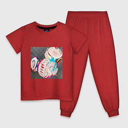 Пижама хлопковая детская Mood TM, цвет: красный