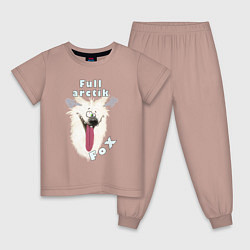 Пижама хлопковая детская Полный Писец, цвет: пыльно-розовый