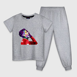 Пижама хлопковая детская Liverpool - Firmino, цвет: меланж