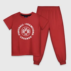 Пижама хлопковая детская Borussia Чемпионы Легенды, цвет: красный
