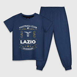 Пижама хлопковая детская Lazio: Football Club Number 1, цвет: тёмно-синий