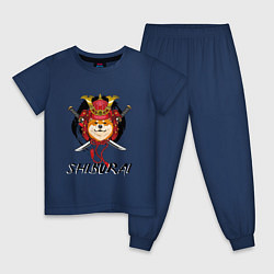 Пижама хлопковая детская Shiburai, цвет: тёмно-синий