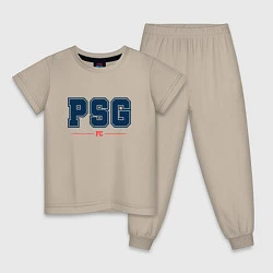 Пижама хлопковая детская PSG FC Classic, цвет: миндальный