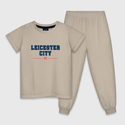 Пижама хлопковая детская Leicester City FC Classic, цвет: миндальный