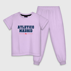 Пижама хлопковая детская Atletico Madrid FC Classic, цвет: лаванда