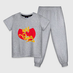Пижама хлопковая детская Wu-Tang Red, цвет: меланж