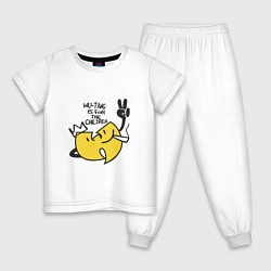 Пижама хлопковая детская Wu-Tang Is For The Children, цвет: белый