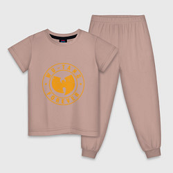 Пижама хлопковая детская Wu-Tang - Forever, цвет: пыльно-розовый